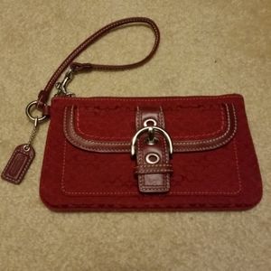 Red Coach Wristlet